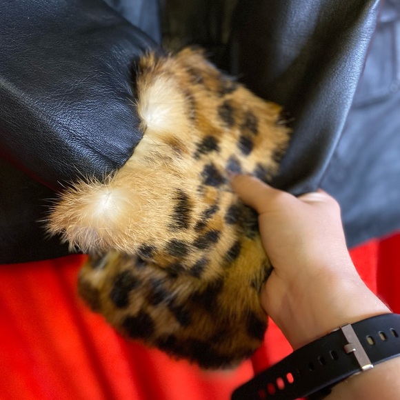Y2k vintage genuine leather cheetah print coat - Picture 4 of 14
